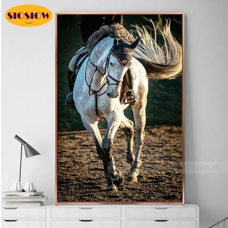 5D DIY алмазная живопись Белая лошадь полная выкладка 3D Алмазная мозаика вышивка