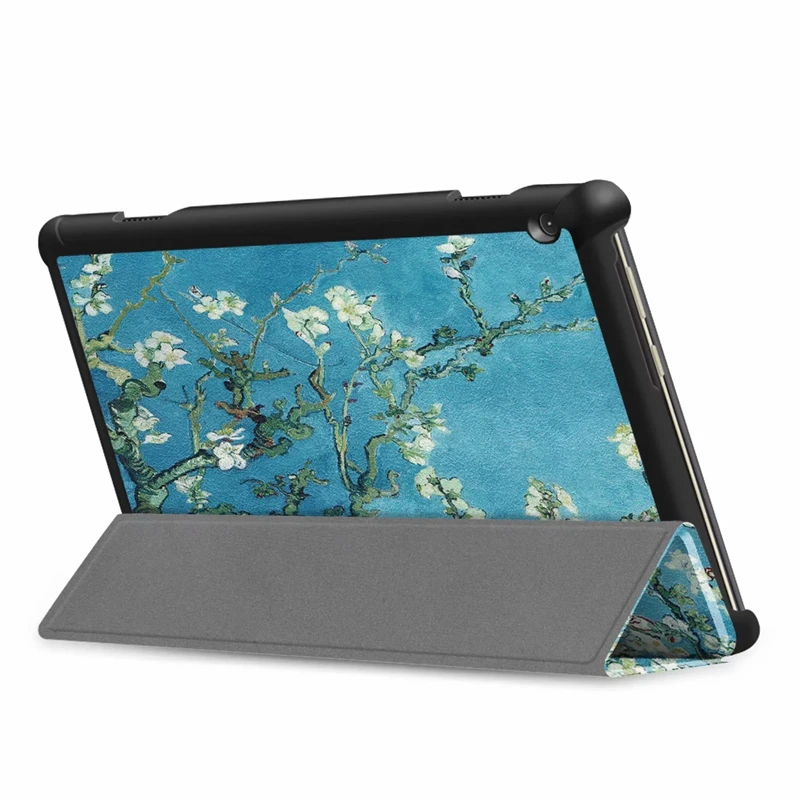 Ultra Lightweight Coloured Drawing Slim Folding Stand Smart Cover Case with Auto Wake / Sleep For Lenovo Tab M10 10.1'' TB-X605F |