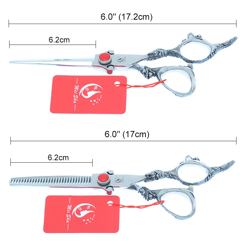 

Meisha 6 inch Hair Scissors Barber Scissor Set Professional Hairdressing Cutting Shears Hair Salon Thinning Scissors A0150A