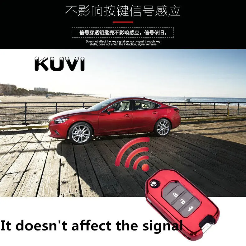 Чехол для ключей из ТПУ чехол защитный Honda Civic CR V Accord Jade Crider Odyssey 2015 2018 HR V|Футляр