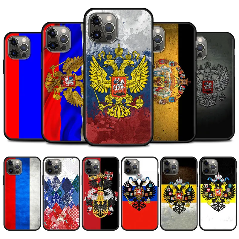 

Vintage Russia Flag Cell Phone Case For iPhone 11 13 Pro Max 7 XR 12 Mini X 6 6S XS 5 5S SE 2020 8 Soft Cover TPU Shell Coque