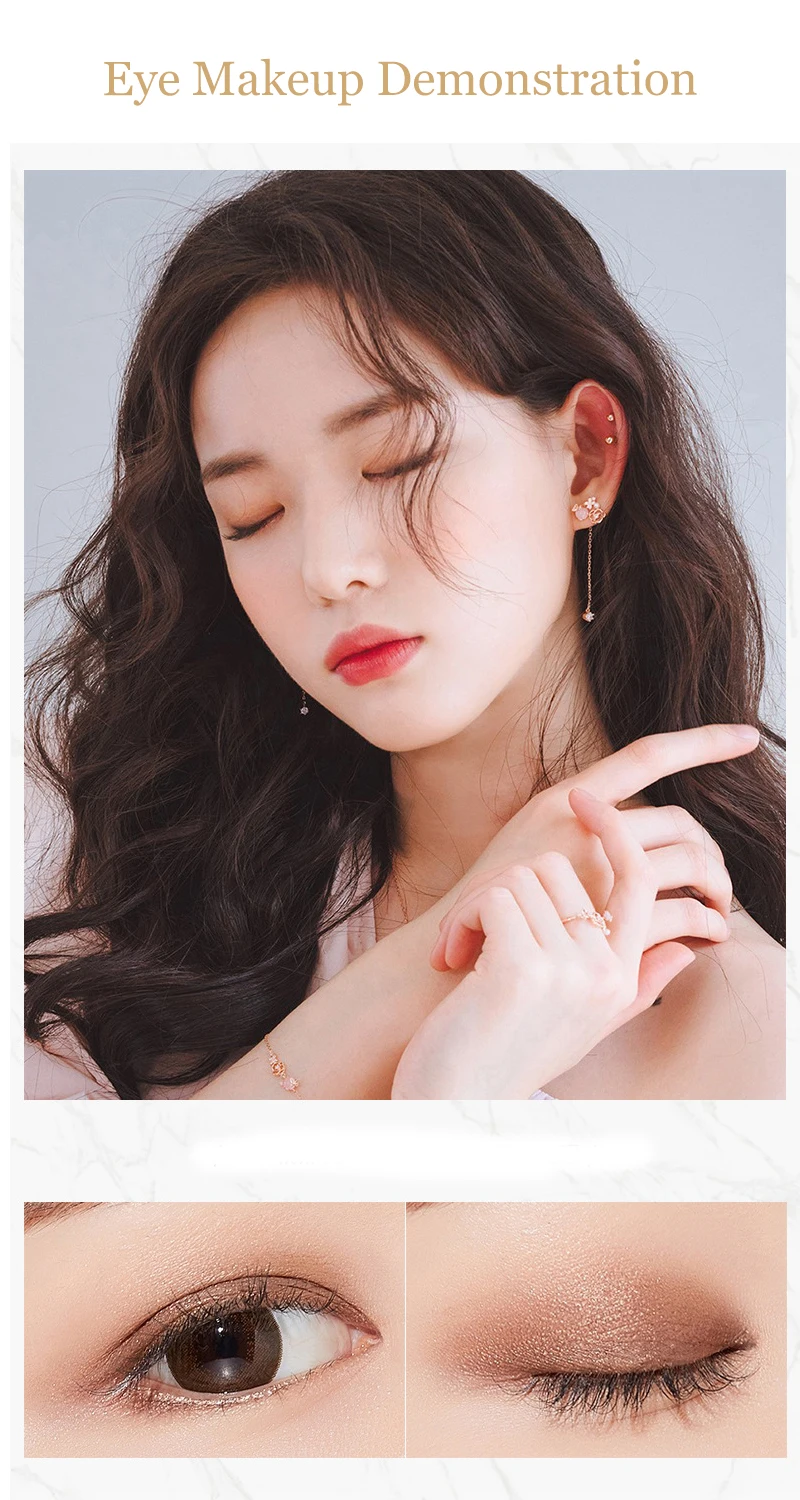 Водостойкие тени для век Палитра Матовая Обнаженная мраморная макияж лоток не