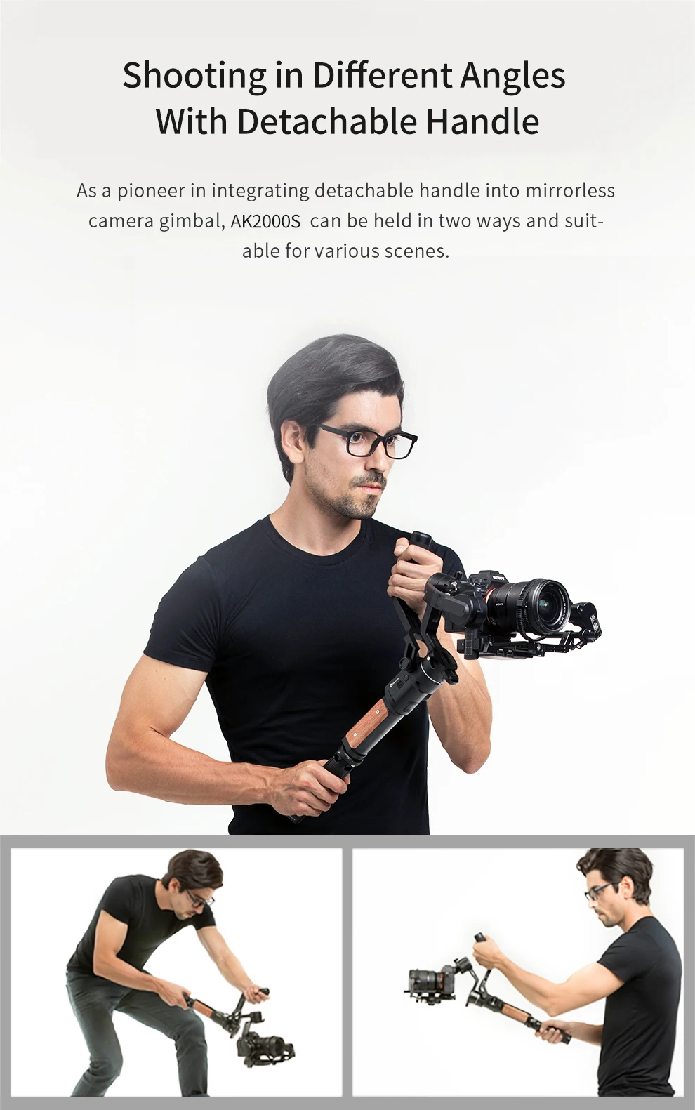 FeiyuTech AK2000S 3 оси Gimbal Стабилизатор Ручной для NIKON SONY CANON DSLR камера estabilizad