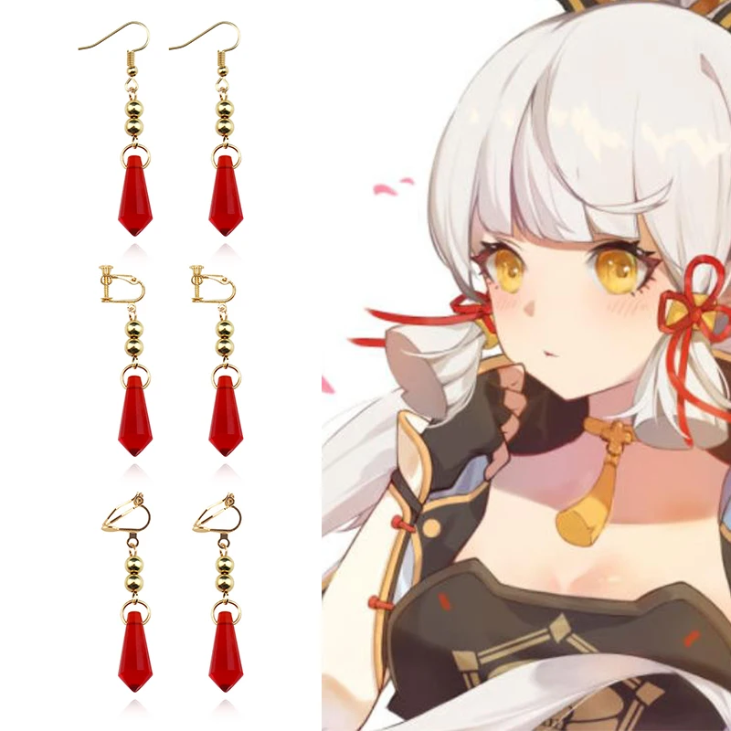 

Genshin Impact Tartaglia Earrings Cartoon Character Role Playing Genshin Childe Earrings Fashion Jewelry Accessories Gifts