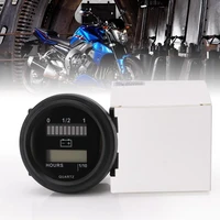 motorcycle round led hour meter with led battery indicator gauge gauge 12v 24v 36v 48v 72v fit for motorcycle tractor sweeper