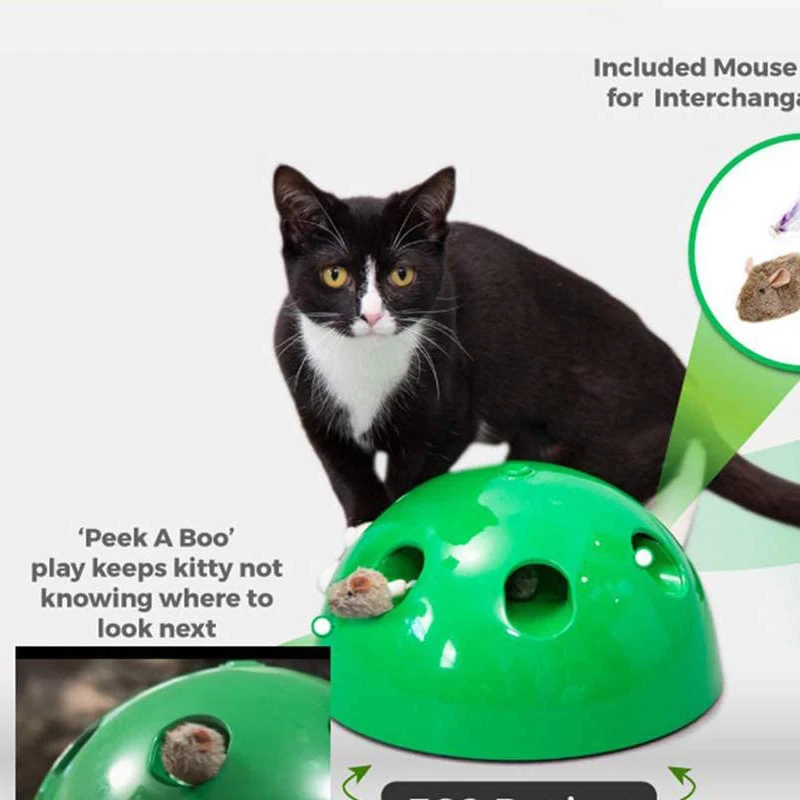 

Creative Electric Pet Funny Cat Tray Training Toy Cat Scratching Device Mouse Toy Interactive Puzzle Game Play Exciting Cat Toy