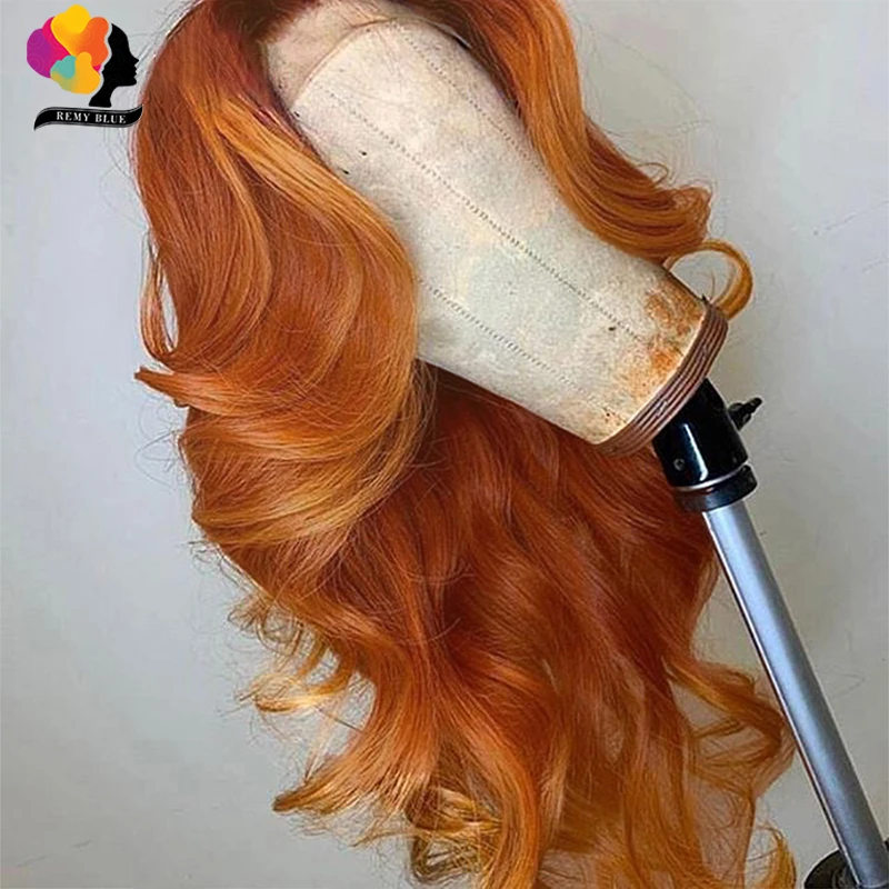 REMYBLUE имбирный блонд парики из человеческих волос на фронте 13*4 30 цветов для женщин