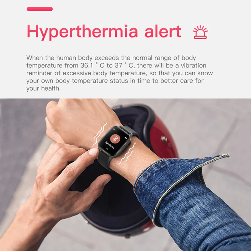 ZKCREATION T1 мужские умные часы Температура измерения гипертермии оповещения монитор