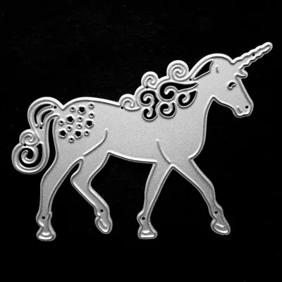 Единорог металлический шаблон для вырубки и тиснения, нож для вырубки для скрапбукинга, шаблоны для тиснения стен, украшение стен DIY Craft.