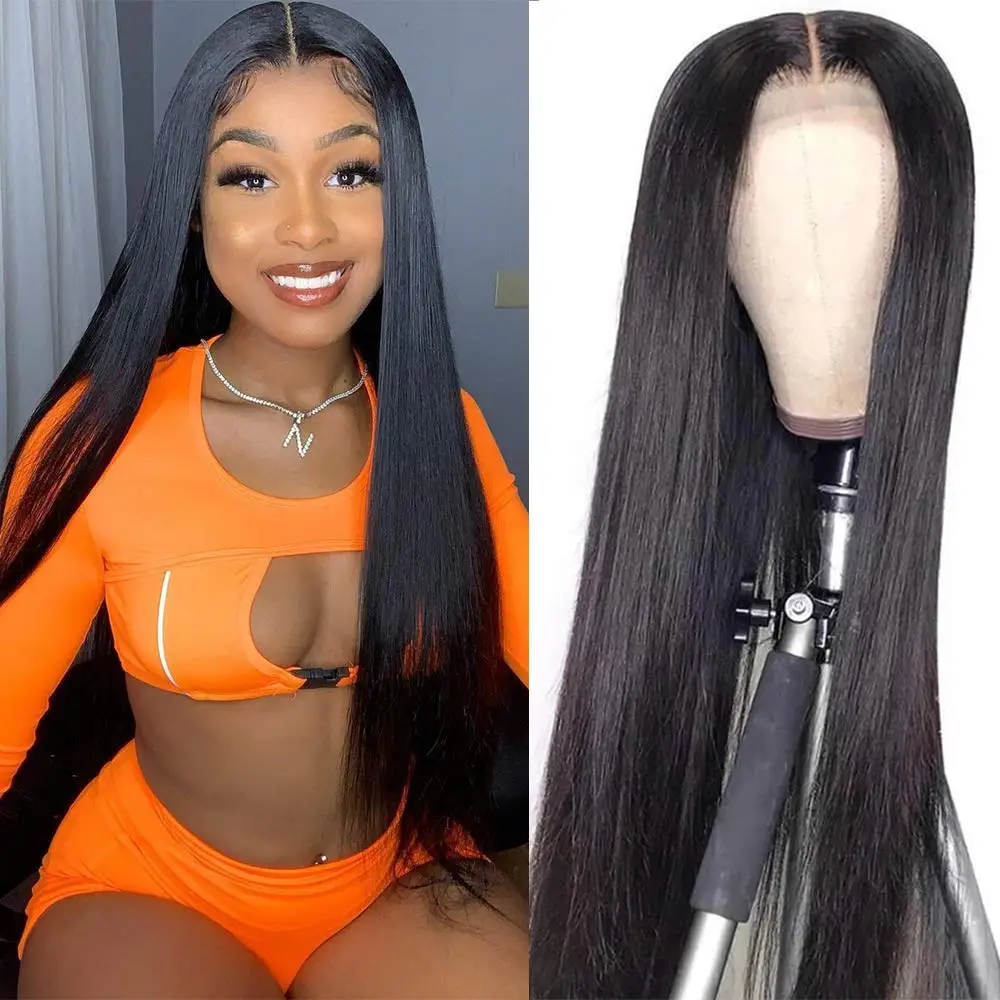 

BEAUDIVA 4x4 Lace Closure Wig Straight Human Hair Wigs Prepluck 4x4 Bone Straight Human Hair Wigs With Baby Hair