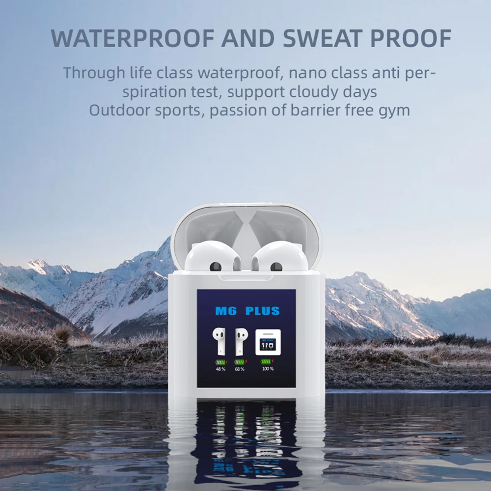 M6 плюс наушники-вкладыши TWS беспроводные наушники коснитесь управление двойной