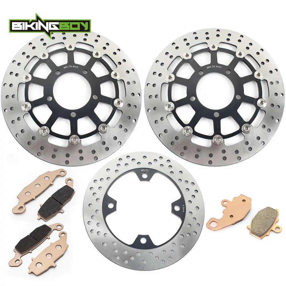 Фото Тормозные диски и колодки BIKINGBOY для Kawasaki ER-6F Ninja 650R ER-6N 06-16 (передние и задние) + колодки EX ER №2