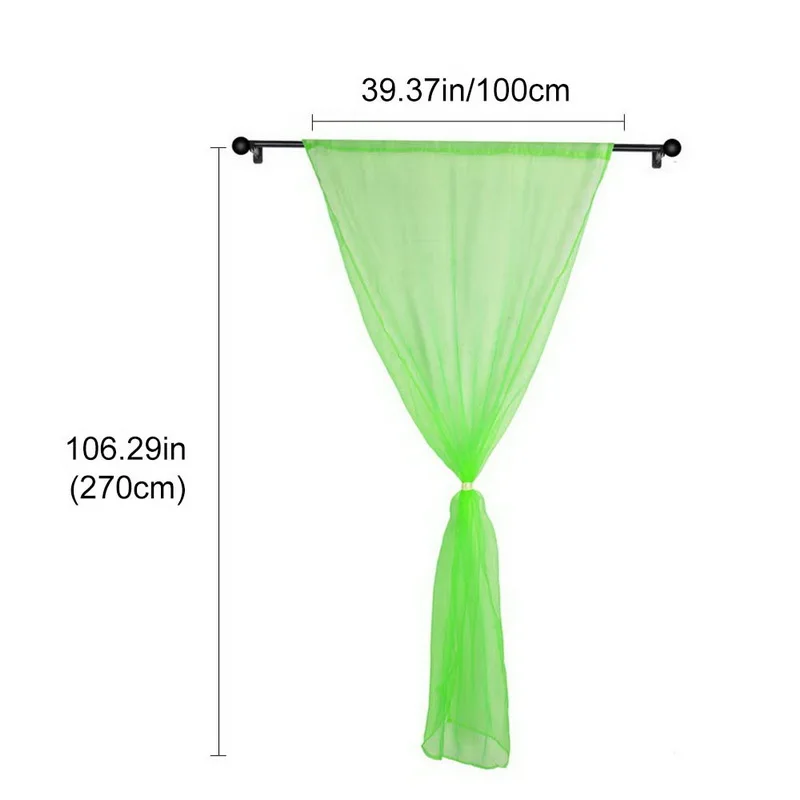 1 шт/2 шт Тюль двери окна занавески гостиной s чистый цвет драпировка панели