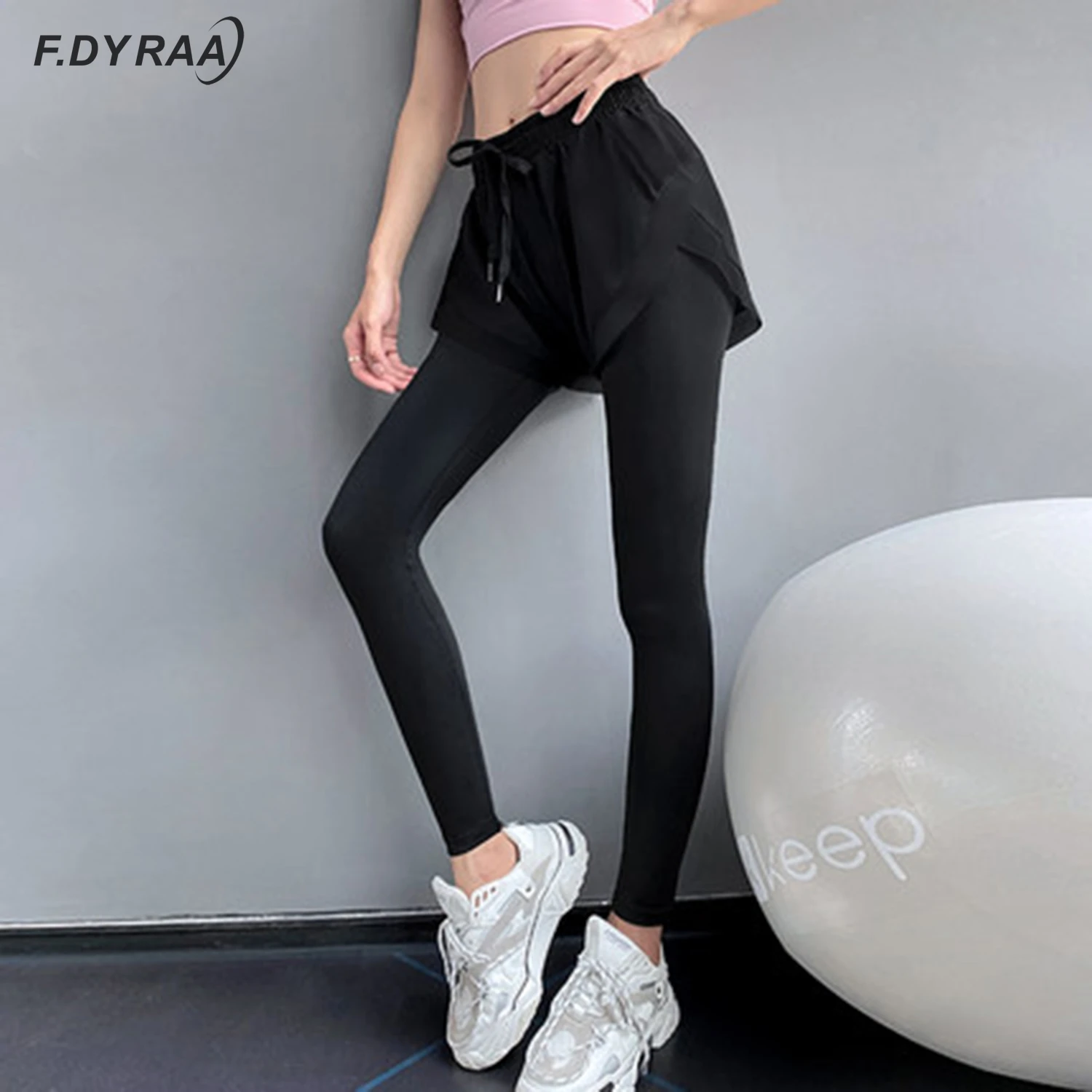 F.DYRAA леггинсы с высокой талией спортивные женские шорты для фитнеса облегающие