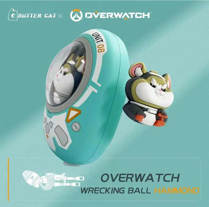 Blizzard Overwatch Co-branded Space Capsule Hand Warmer Wrecking Ball Hammond 5000mAh Power Bank Dual-use 2-in-1 Portable | Электроника