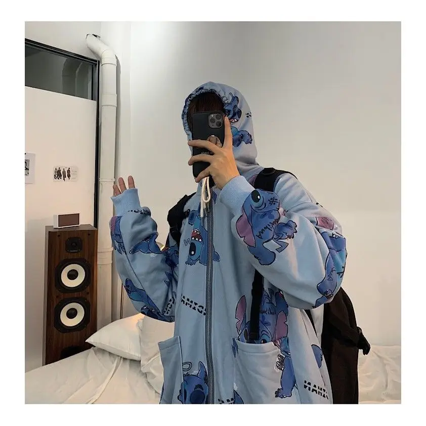 

Spring And Autumn Korean Style All -Matching Loose Hooded Sweater For Women 200 Jin Fat Girl Thin Coat Fashion