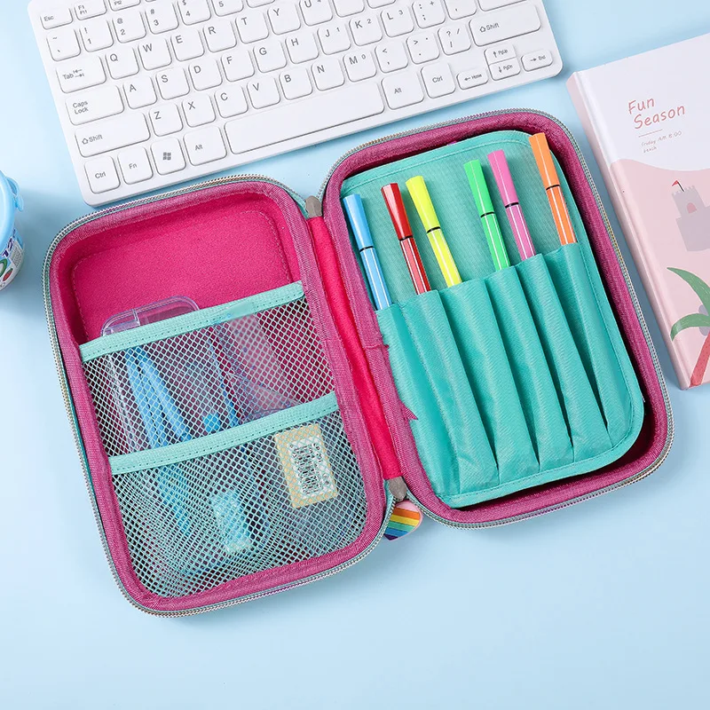 Пенал с единорогом и зыбучим песком милый многофункциональный чехол большой