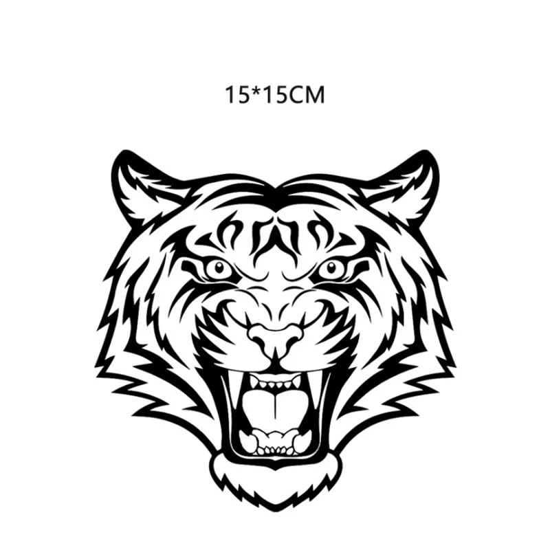 POWERFUL TIGER HEAD Motorcycle Carbon Fiber Vinyl Film for Cars Decal Car Sticker Personality Car-styling motorcycle stickers | Автомобили