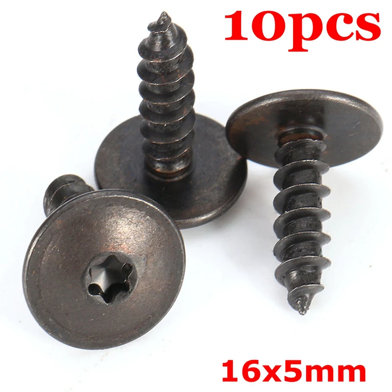 

10pcs 16x5mm Engine Cover Undertray Splash Guard Fender Mud Flaps Wheel Arch Torx Screw Bolt Fastener T20 Clips For VW Audi