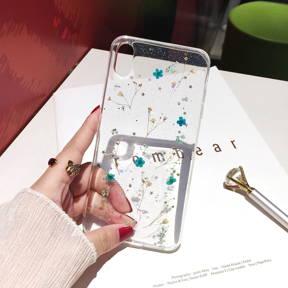 

Dry Flower Case for Iphone 11 12 Pro XS Max X XR 6s 7 8 Plus SE 2021 Real Floret Cover for IPhone 11 Pro 12mini Iphone X Case