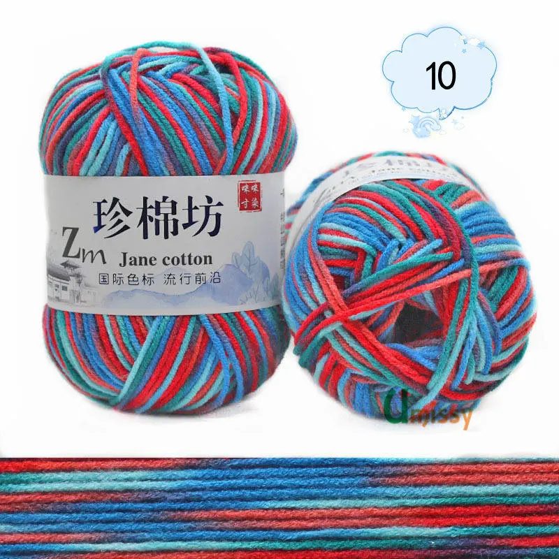 36pcs 10 36 шт. garen lana вязание крючком Пряжа ручной вязки коврик окрашенный Хлопок Смешанный разноцветные советуем иглы 3 мм - Цвет: 36pcs 10