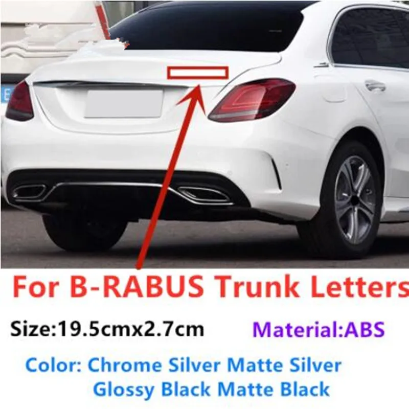 Авто багажника буквы эмблема знак наклейка на автомобиль для Brabus W205 W463 W221 W220 S320 S450