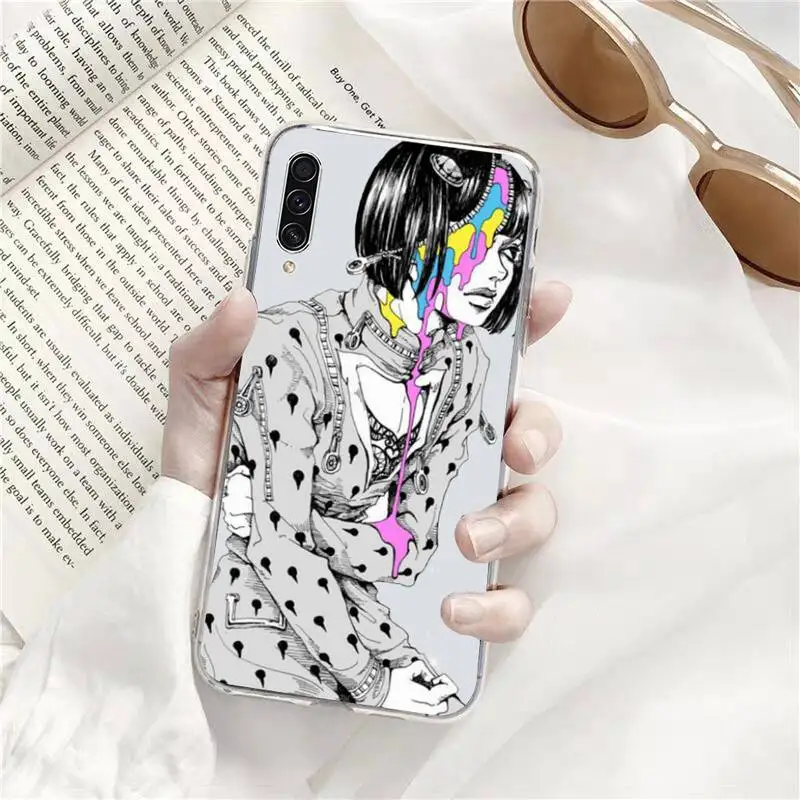 

Jojo Anime Bizarre Phone Case Transparent for Samsung s9 s10 s20 Huawei honor P20 P30 P40 xiaomi note mi 8 9 pro lite plus