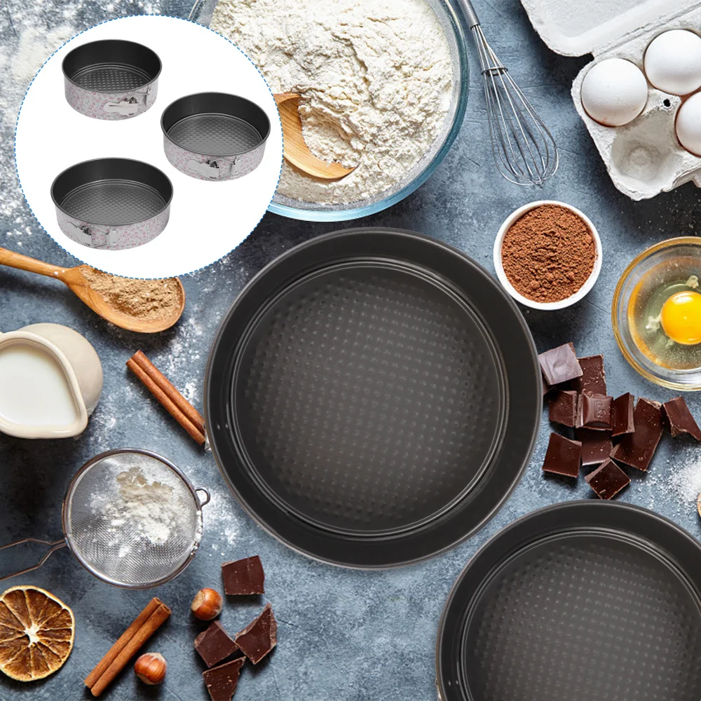 

3pcs Small Floral Cake Molds Cake Molds with Live Bottom Buckles Baking Pans