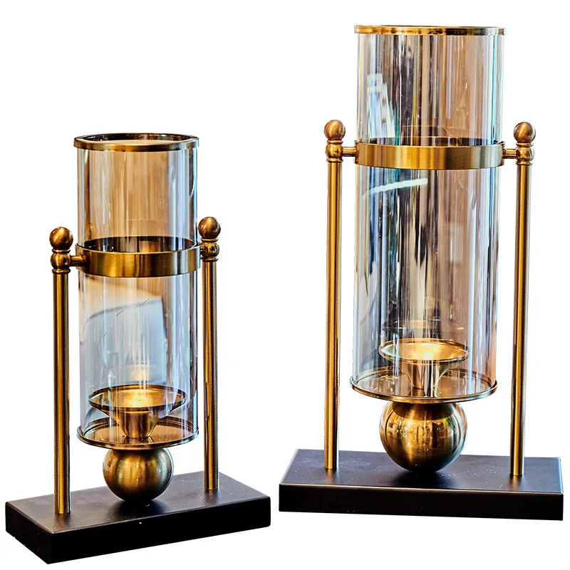 Noric железная стеклянная ваза подсвечники цветы металлический золотой подсвечник