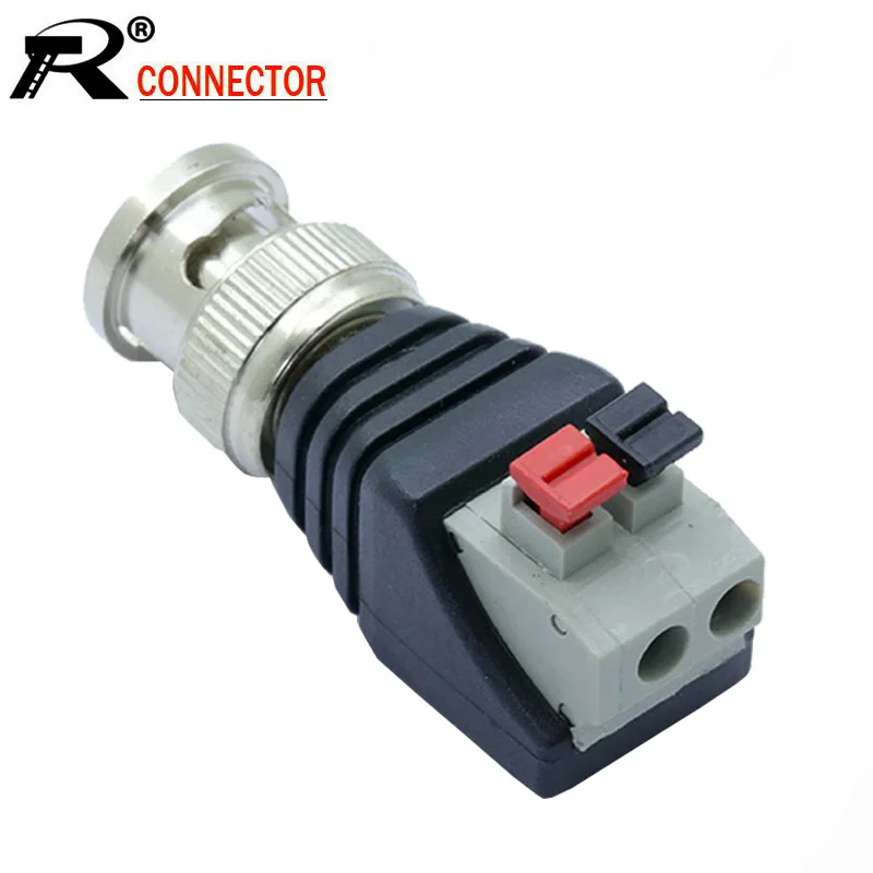 10 шт./лот BNC разъем типа папа UTP видео AV Balun Разъем Клемма коаксиальный адаптер для