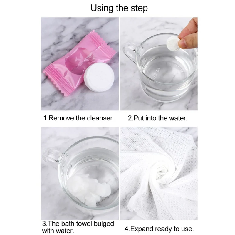 Портативная сумка одноразовые компрессионные полотенца для лица путешествий