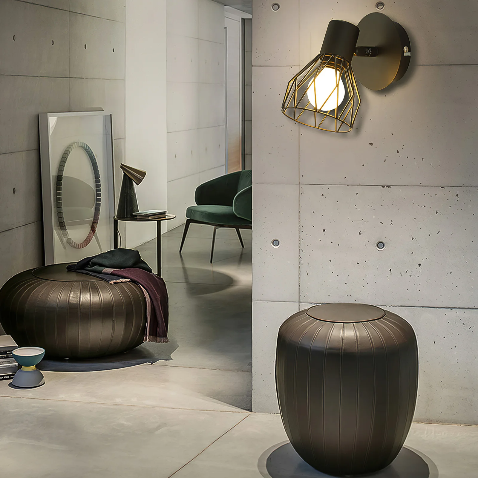 

Настенный светильник E14, светодиодный вращающийся настенный светильник с чипом, с проводкой, держатель освесветильник E14, регулируемый угол...