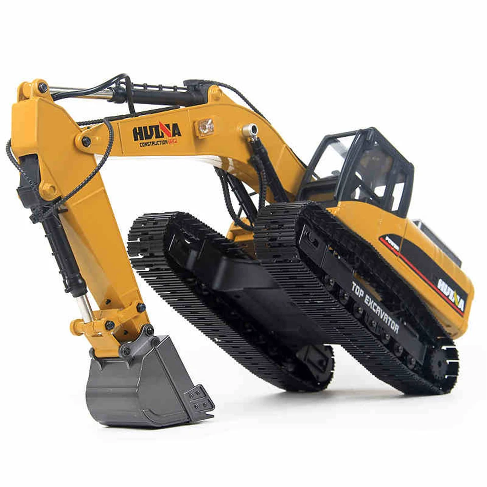 Полностью металлический экскаватор Huina 1580 V4 (гарантированно крупное ведро V4) на