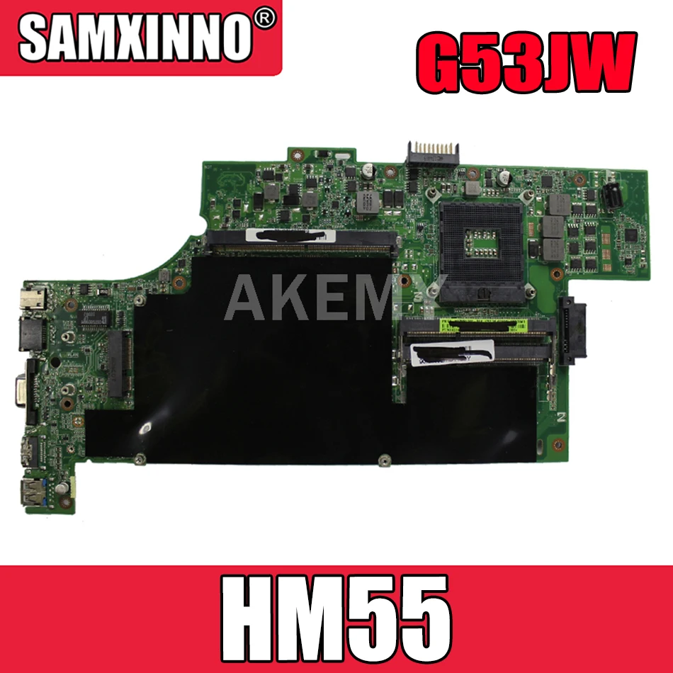 

For ASUS G53JW G53J G53 HM55 4 SLOTS laptop motherboard tested 100% work original mainboard
