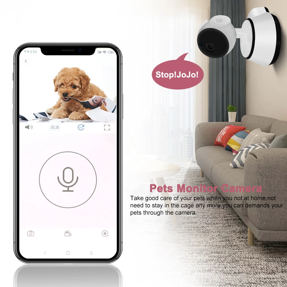 Домашняя безопасность ip камера Беспроводная Смарт WiFi Wi Fi аудио запись наблюдения