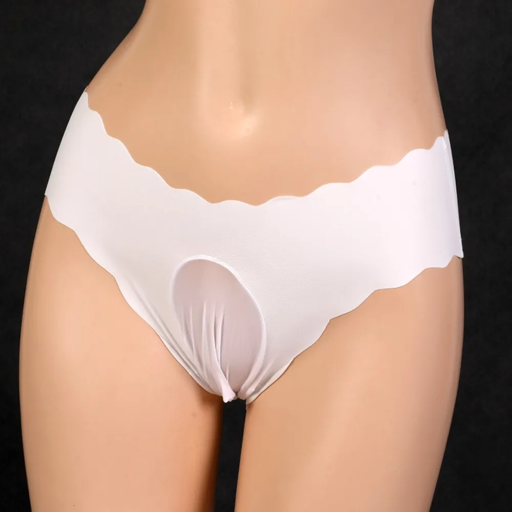 

Men Sexy Panties Breathable Cock Pouch Ice Silk Tight Seamless Briefs Thong Man Gay Wear Erotic Underwear Sissy Fetish Lingerie