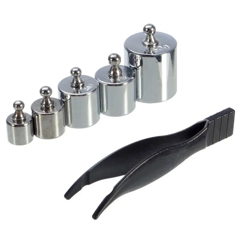 

5x Grams Precision Calibration Weight Test Measure + Tweezers For Digital Scales