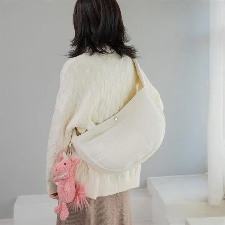 Новинка 2020 мягкая сумка через плечо в виде пельменей Корейская Холщовая Сумка