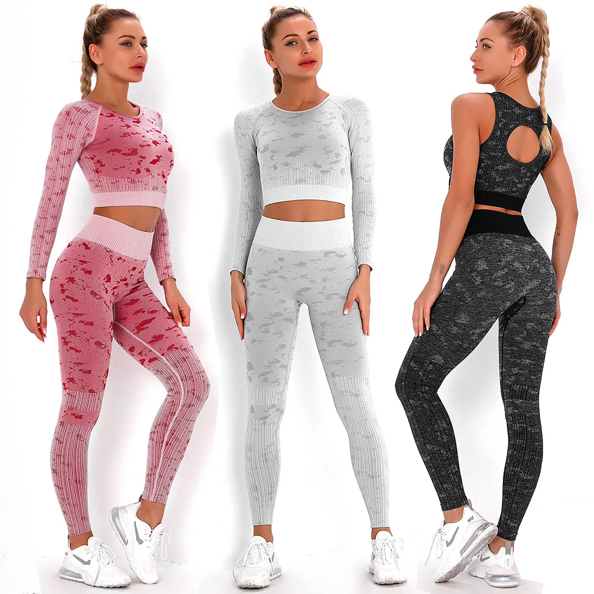 

Seamless Fitness Yoga Set 2022 Women Workout Gym Clothes Sport Clothing Tracksuit Sportswear Suit Sports Bra Pants Leggings
