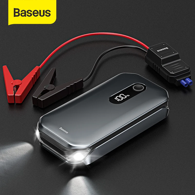 

Baseus 1000A автомобильное пусковое устройство, внешний аккумулятор 12000 мАч, портативная аккумуляторная станция для 3,5л/6л, Автомобильный аварийн...