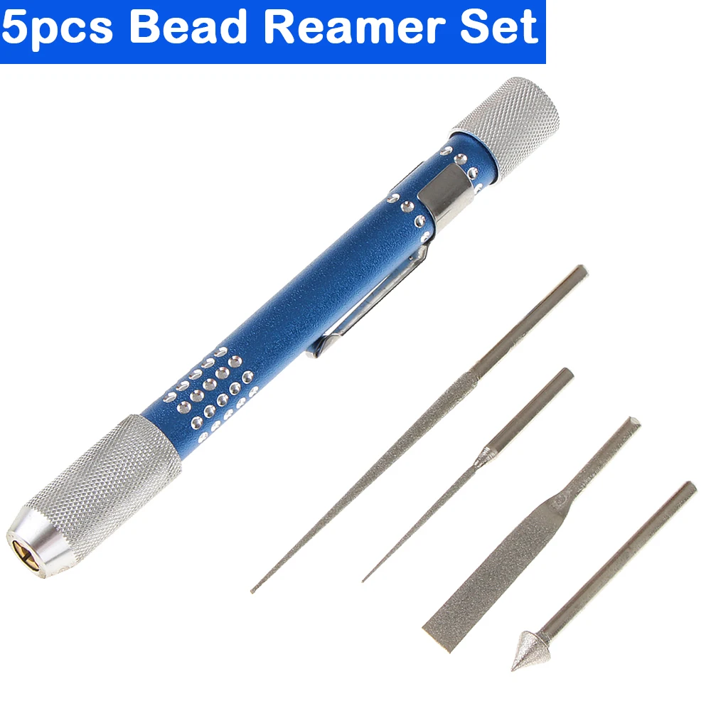 

5Pcs Woodworking Hand Craft Tool Diamond Coated Bead Reamer Head for DIY Pearl Jewelry Making
