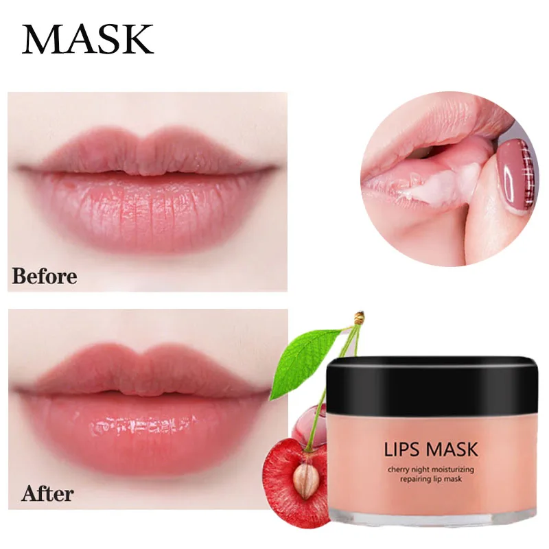 

MSLAM Cherry Moisturizing Lip Mask Hydrating Anti-Drying Lightening Lip Line Pink Lips Bleaching Cream Nourish Protect Lip Care