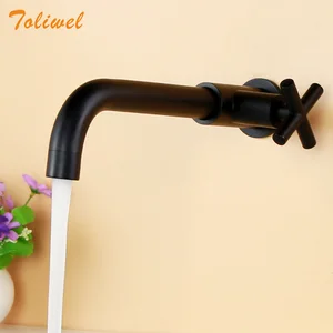 brass wall mount basin faucet single cold water tap bathroom kitchen sink tap spigot garden water faucet spout mop pool tap free global shipping