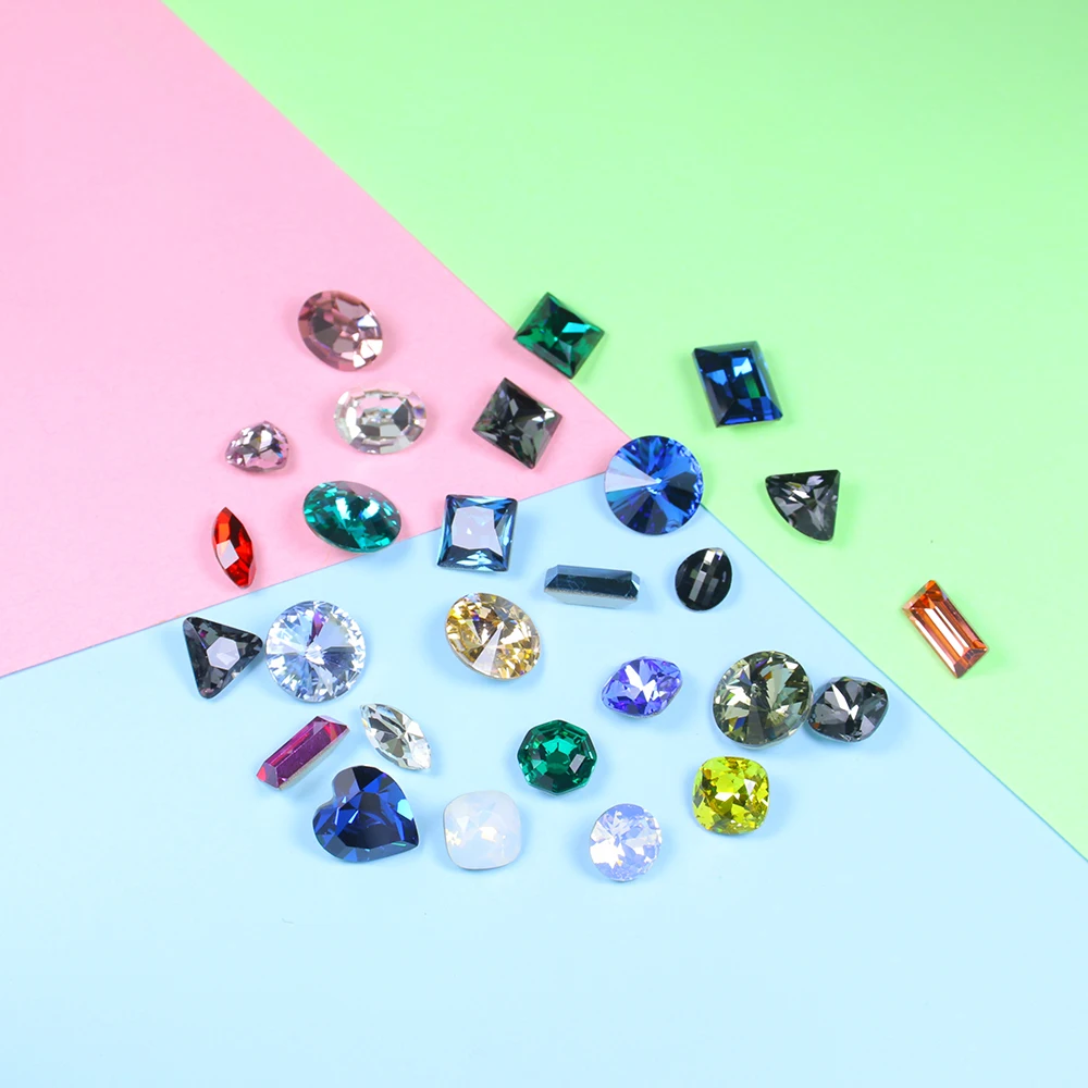 Стразы 3 10 мм разного размера разных цветов для шитья с зажимами одежды кристаллы
