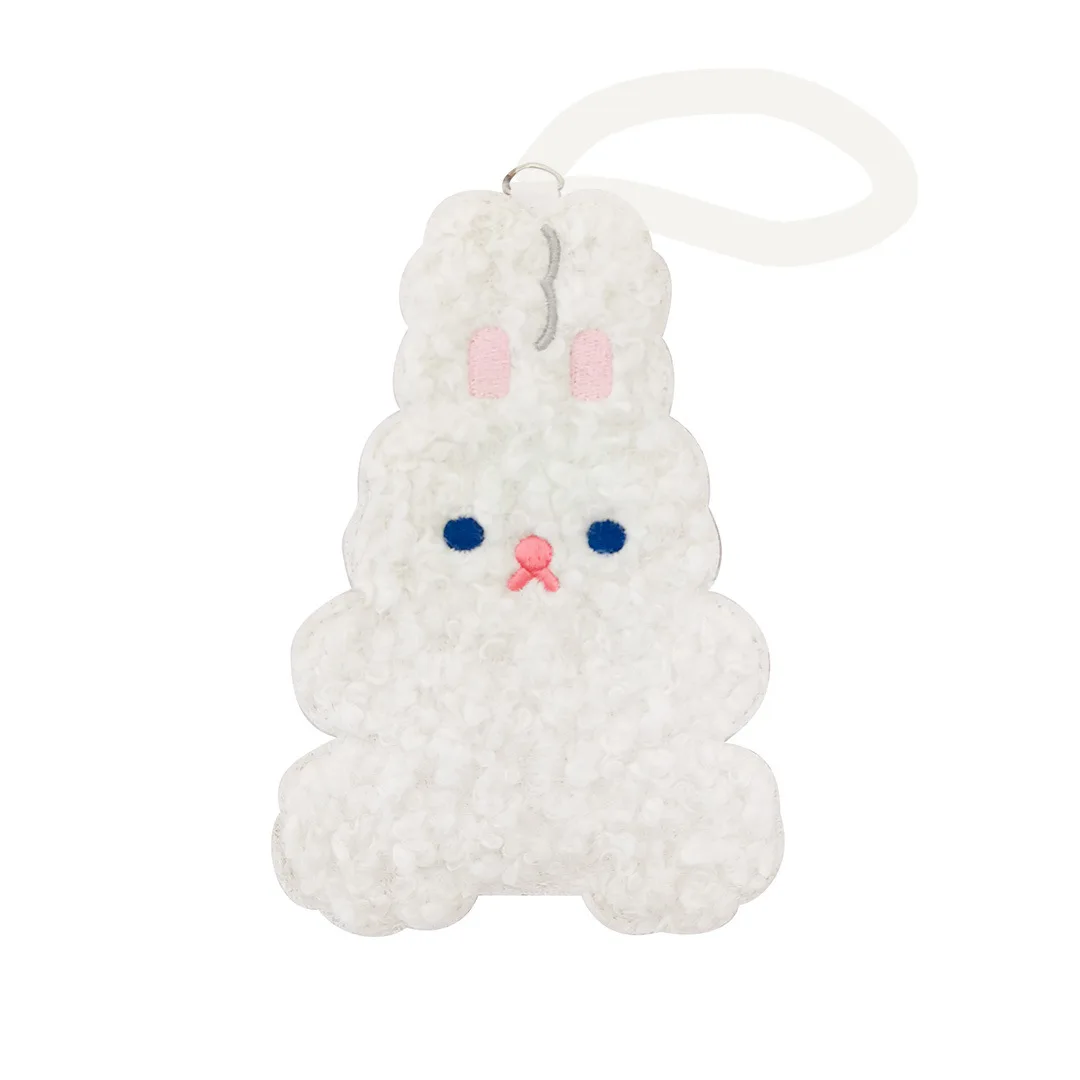 

Lovely Furry Bunny Bear Card Holder Neck Belt Lanyard Badge Holder Bus Card Holder School Office Supplies Students Stationary