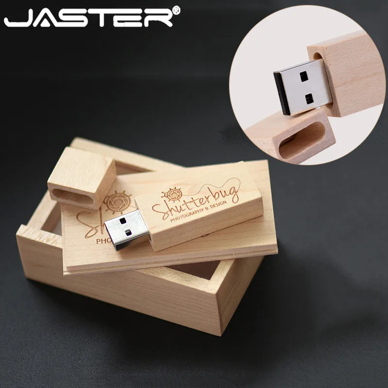 JASTER высокоскоростной USB 2 0 Пользовательский логотип Деревянная Карта памяти usb