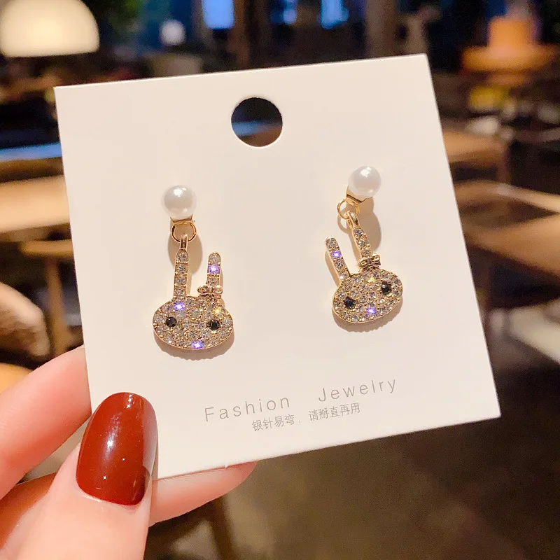 

Wholesale S925 Silvers Post New Rabbit Earrings Stud Earring Dropshipping Jewelry Women Fashion Gift