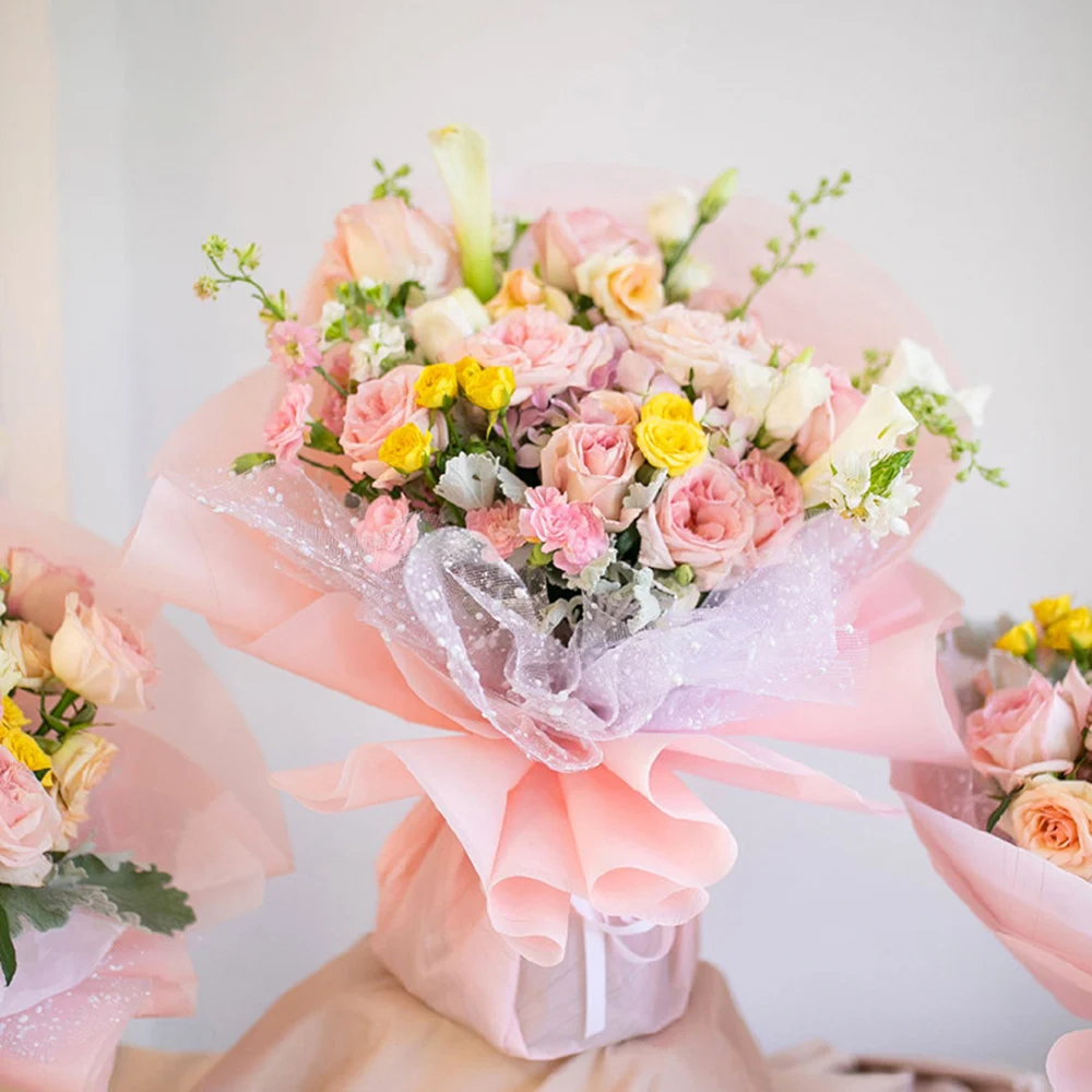 Снежная Точка Пряжа цветочная упаковка сетка DIY материалы ручной работы