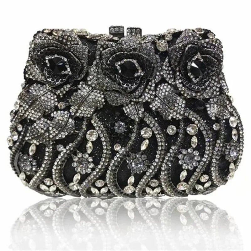 Новинка свадебная сумочка с кристаллами и Изысканная сумка через плечо цепочкой