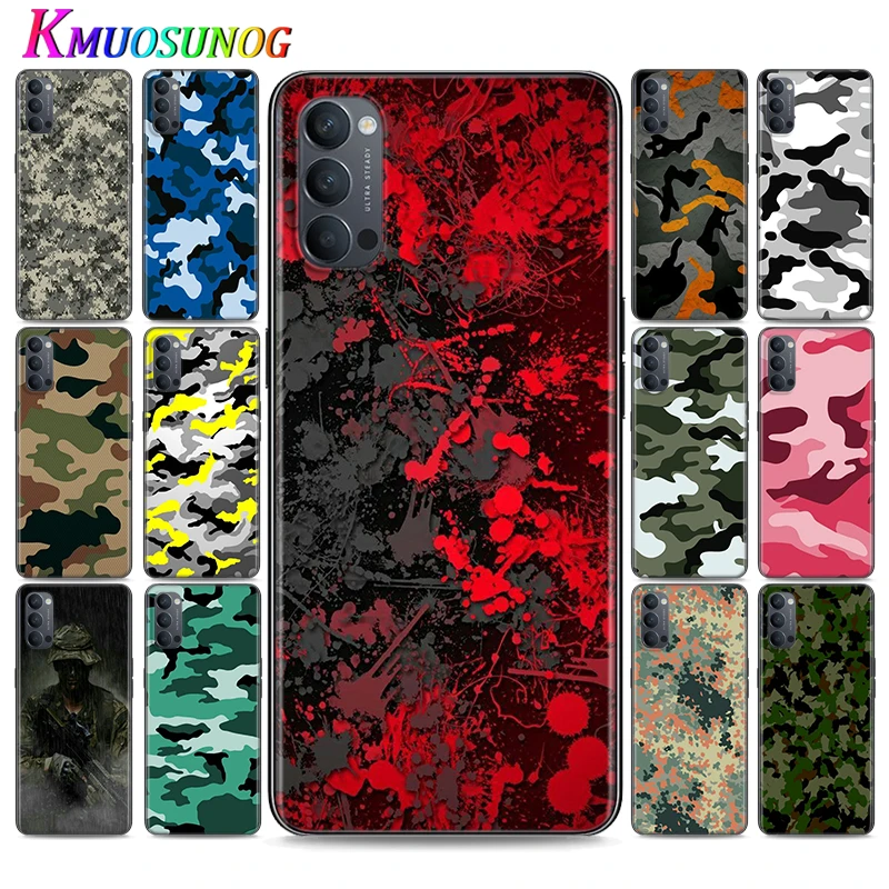 

Silicone Cover Camouflage Pattern Camo for OPPO Reno 4 3 Pro 10X Zoom 2 Z F ACE X2 Pro 5G A5 A9 2020 Phone Case
